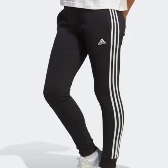 NWOT high waisted 3 stripe legs adidas small ladies joggers - Picture 6 of 14
